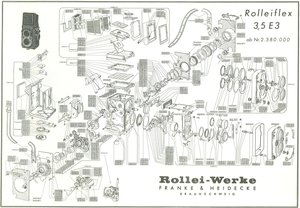 Rollei 3 5E3 Explosionszeichnung
