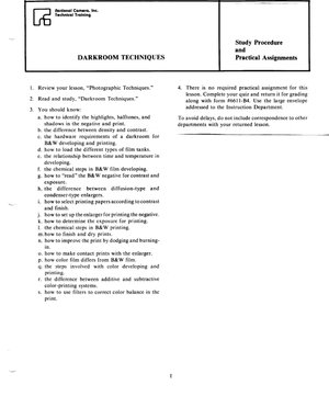 repair course Lesson 5 Study Procedures