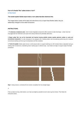 Flexcables Repair English Ray Baudi