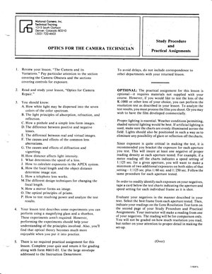 repair course Lesson 3 Study Procedures