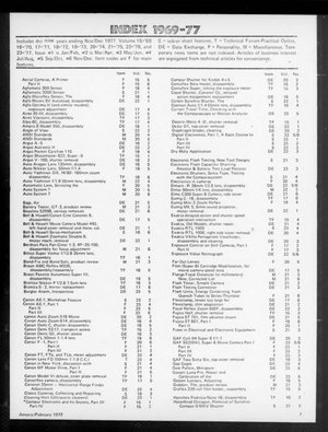 Camera Craftsman 1977 23 index